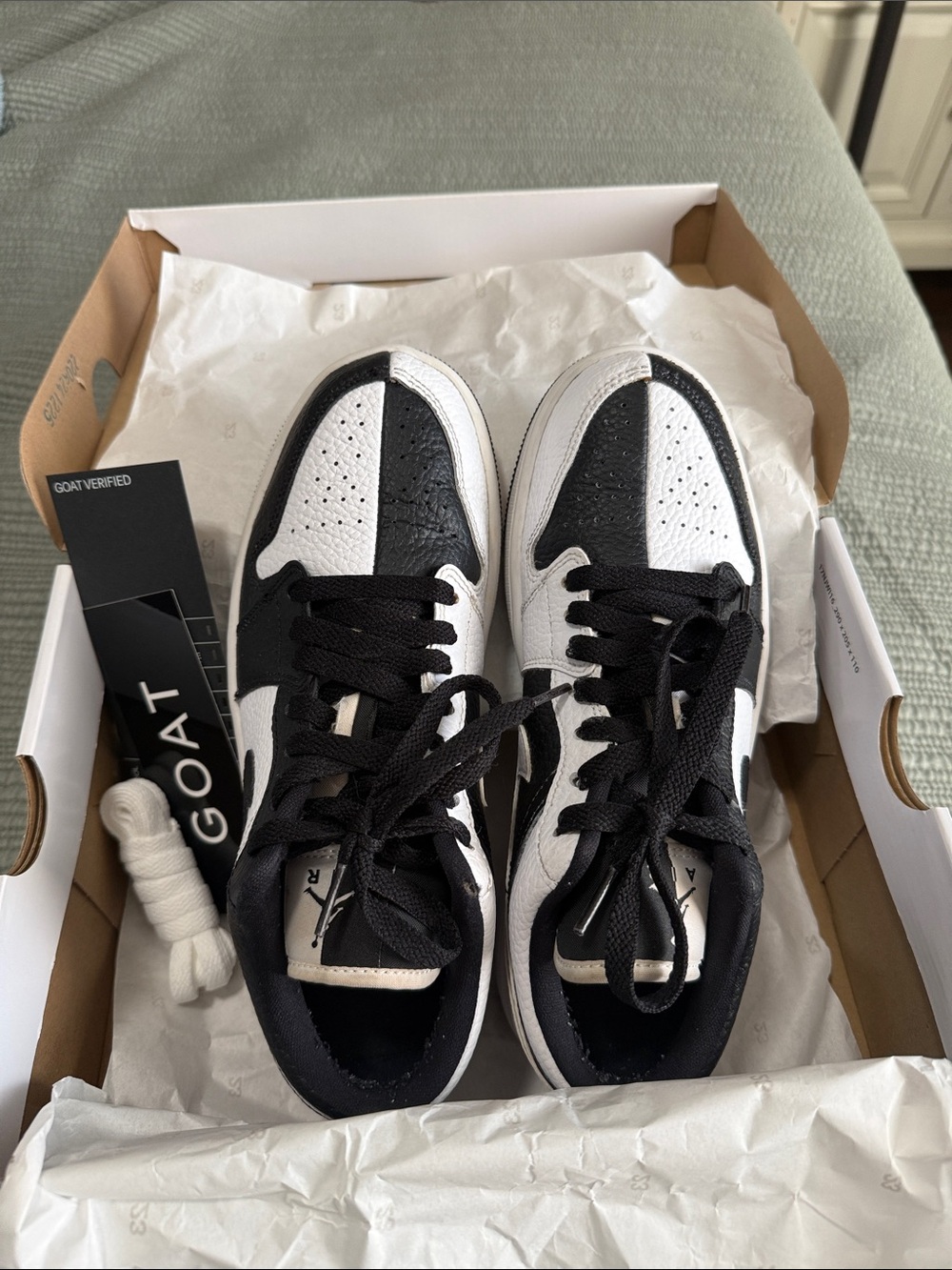 Jordan Women's Black and White Low-Top Sneakers